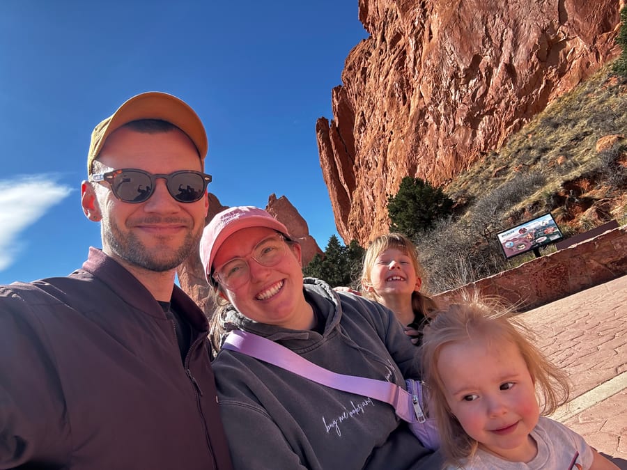 Gregory M Dunaway and family at Garden of the Gods